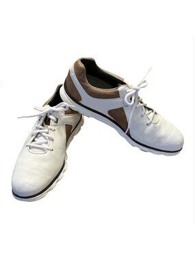 FootJoy Mens Pro SL Golf Shoes Size 9M 53219 Waterproof White Leather Cleats